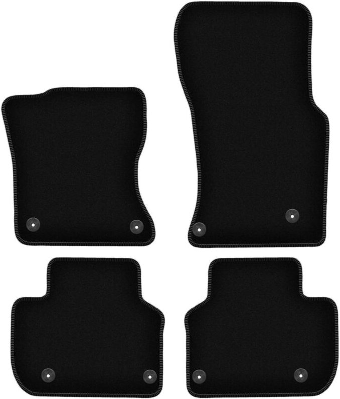 BASIC schwarze Veloursmatten für: Jaguar XF X260 Limousine, Kombi (2016-)
