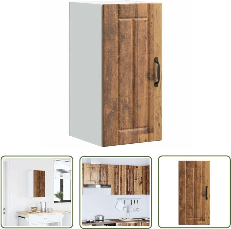The Living Store - vidaXL Küchen-Hängeschrank Lucca Altholz-Optik Holzwerkstoff
