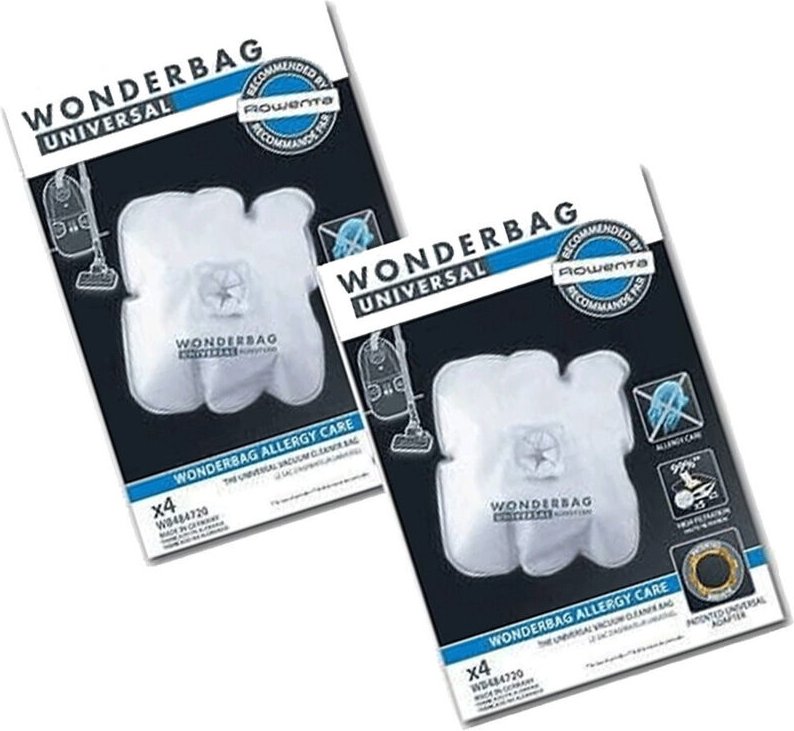 Ersatzteil - Set aus 2 Boxen (8 Universalbeutel) - - rowenta, moulinex, tefal, calor