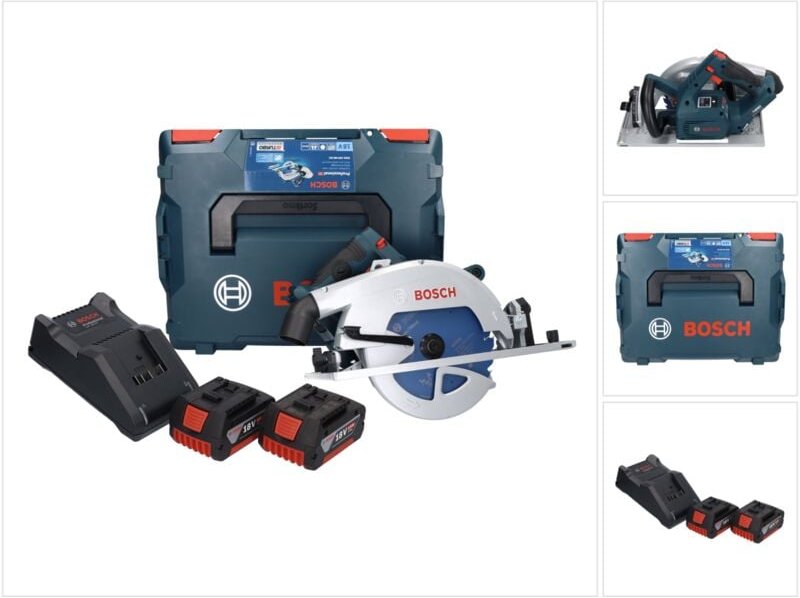 Bosch GKS 18V-68 GC Professional Akku Handkreissäge 18 V 190 mm Biturbo Brushless + 2x Akku 5,0 Ah + Ladegerät + L-BOXX