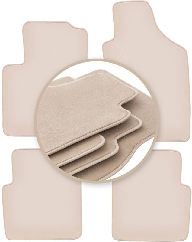 Beige PREMIUM-Matten für: Ford Ka MK2 FL Fließheck 2012-2018