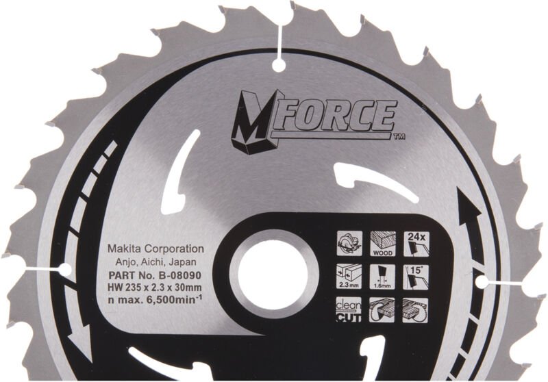 Makita B-08090 Mforce Sägeblatt 235x30 Mm 24 Zähne