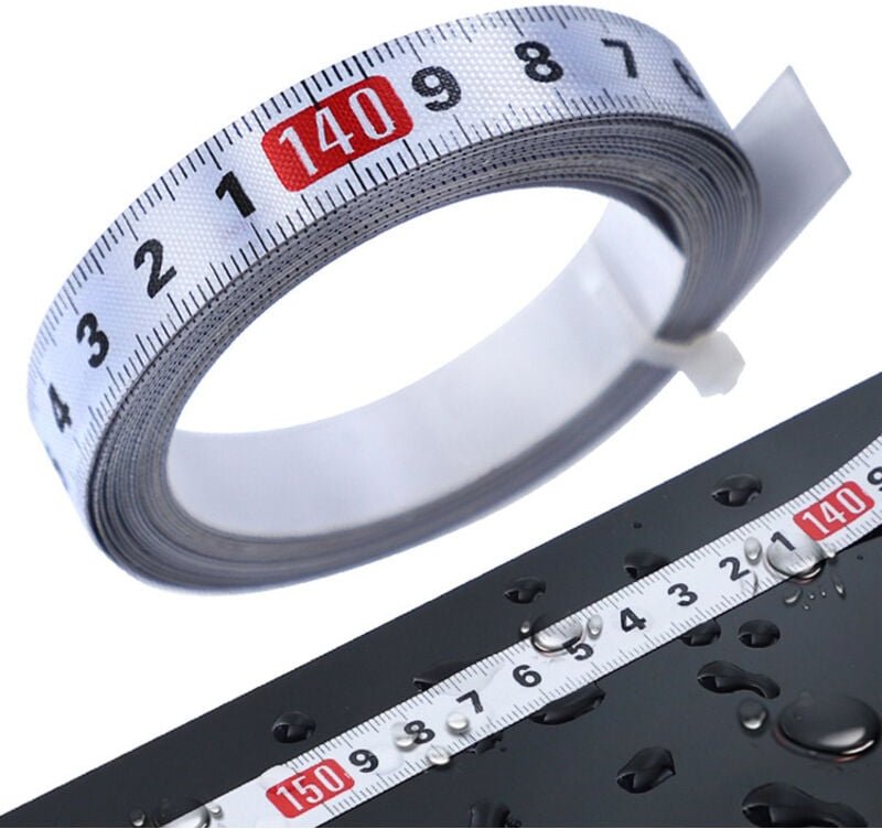 Stück selbstklebendes Stahllineal mit Maßstab, Gehrungssäge, selbstklebendes Klebeband, metrisches Stahllineal, tragbare...