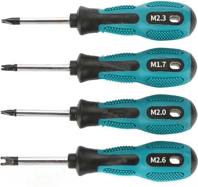 4-teiliges Schraubendreher-Set, magnetische Schraubendreher-Bits, fester Gabeltyp, U-Schlitz-Schraubendreher, cr-v, mult...