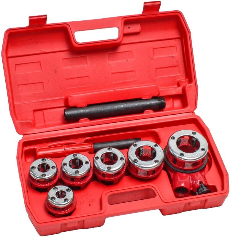Dema - Gewindeschneidkluppe Schneidkluppe Gewindeschneider Schneideisen Set 9 tlg.