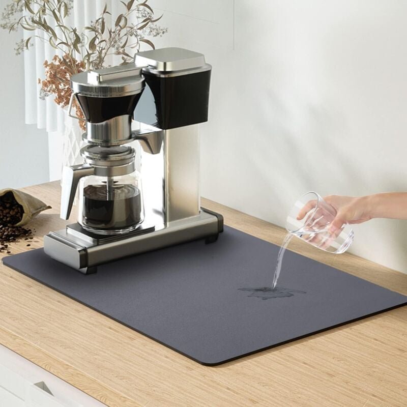 Thumbnail - Abtropfmatte für Kaffeemaschine, Schnelltrocknende Abtropfmatte Geschirr (50 x 40 cm), Saugfähige Abtropfmatte für Kaffe...