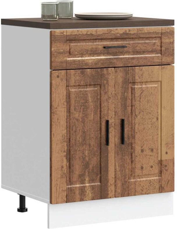 Küchenunterschrank Porto Altholz-Optik Holzwerkstoff - Vidaxl