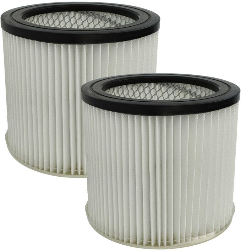 2x Faltenfilter Ersatz für Scheppach 7907709719 für Nass- & Trockensauger - Patronenfilter, Schwarz Weiß - Vhbw