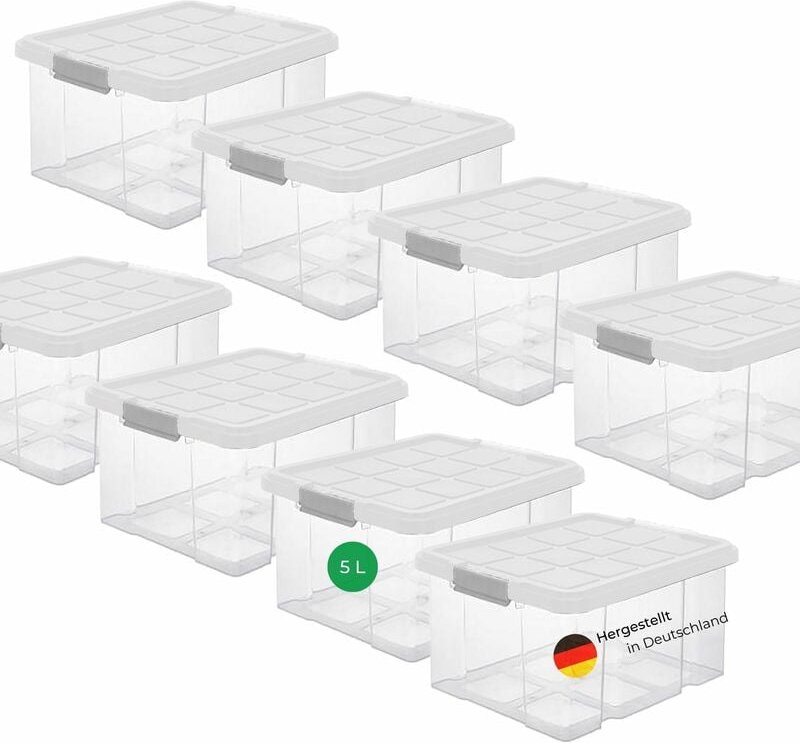 8x Novaliv Aufbewahrungsbox 8x Aufbewahrungsbox, 8x Deckel