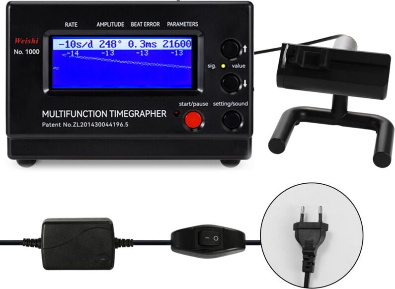 Thumbnail - Mechanischer Uhrentester, professionelles multifunktionales PC-Gehäuse, Stoppuhr, mechanischer Uhrentester für Reparatur...