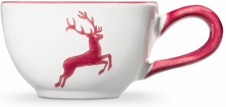 Gmundner Keramik - Bordeauxr. Hirsch, Mokkatasse 0,06 Liter