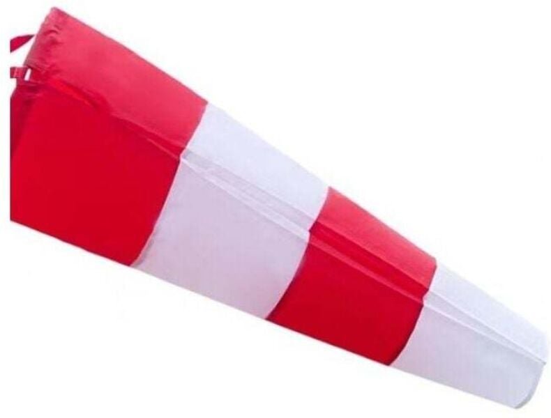 Manga de viento para exteriores, indicador de dirección del viento en rojo y blanco, 150 cm, colgante y giratorio, resis...