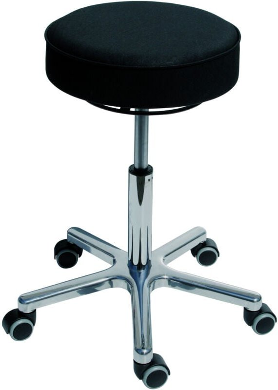 Drehhocker mit Doppelrollen, höhenverstellbare Sitzhöhe 540-720mm, dicke Polsterung, widerstandsfähiger Bezug aus Kunstl...