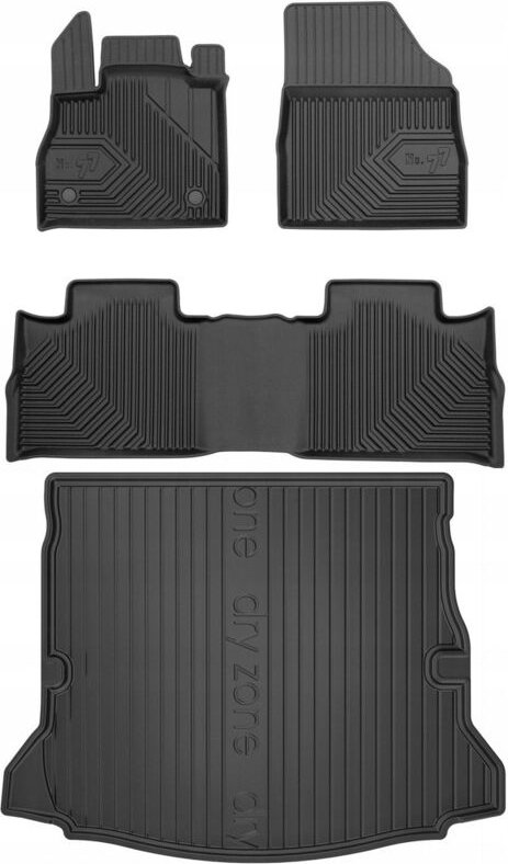 SET 77 Fußmatten und Fußmatten Renault Espace 5 2015-2022 7 Sitze mit