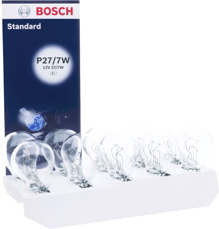 Bosch Halogenlampen P27/7W 12V 3200K Gelb 27W/7W W2.5x16q, 10 Stück