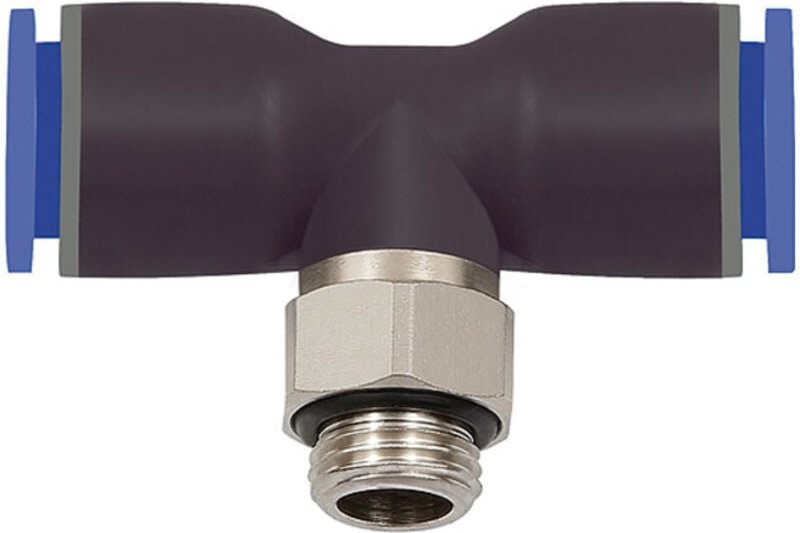 Riegler T-Steckverschraubung »Blaue Serie«, drehbar, g 3/8 außen ø 6 mm