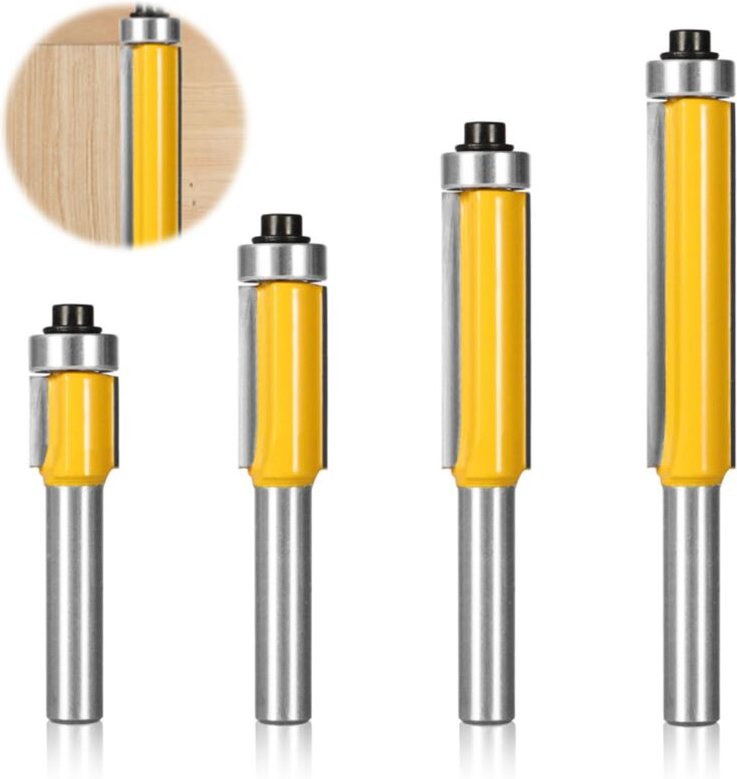 Csparkv - Stück 8-mm-Schaft-Kopierfräser, Fräser mit Oberlager, Holzbearbeitungsfräsen, für DIY-Holzbearbeitungsschneide...