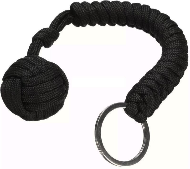 Paracord mit selbstverteidigungsball - schwarz