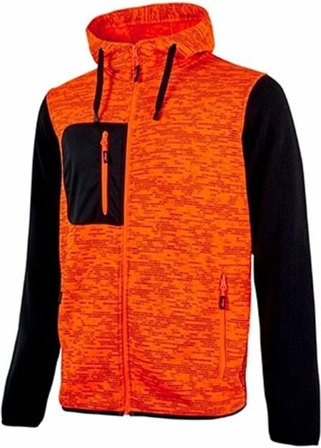 Arbeitskapuzenpullover mit Reißverschluss RAINBOW - Neonorange M