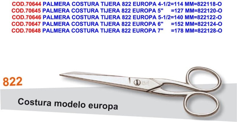 Palmen-Nähschere 822 Europa 4-1/2114 MM822118-O