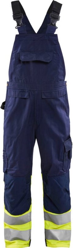 Hochsichtbare Arbeitshose 2662 - Marine/Gelbfloß 42