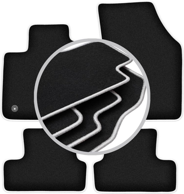 CARLUX-SILVER Autofußmatten für: Renault Megane IV Grand-Coupe, Liftback, Kombi, Grandtour, Coupé, GT (2015-)