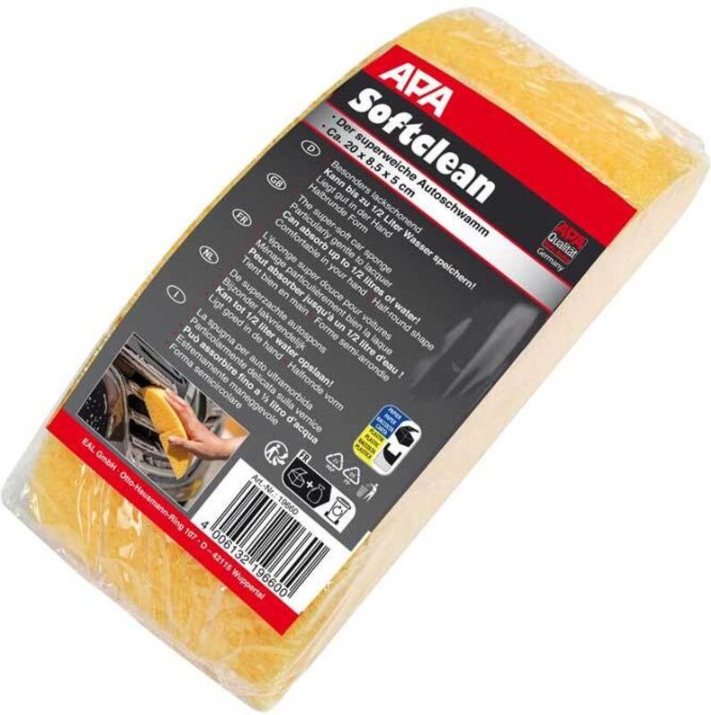 Thumbnail - APA Autoschwamm Softclean halbrund ca. 20 x 8,5 x 5 cm Schwamm Schwämme