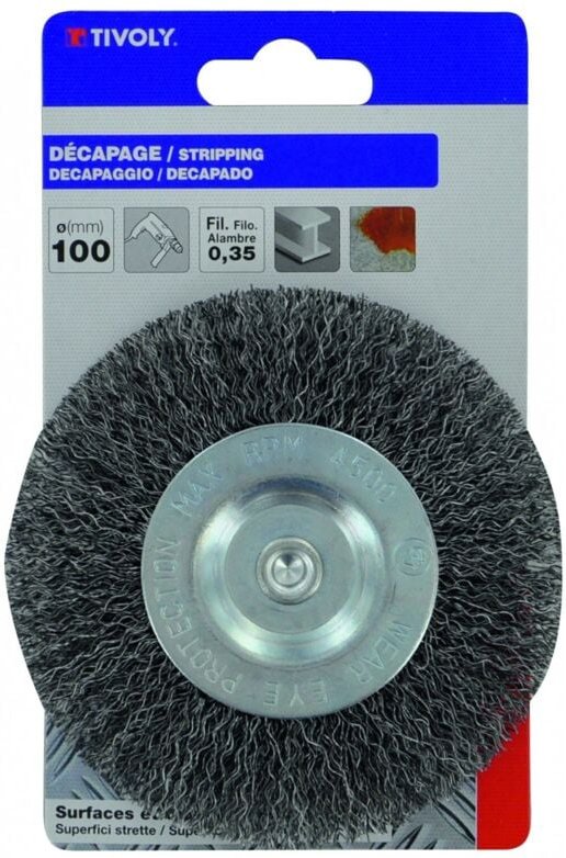 TIVOLY Rundbohrbürste für Metall, Durchmesser 100 mm Tivoly