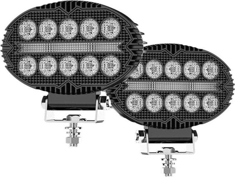 5,5 Zoll ovale LED-Arbeitsscheinwerfer 10000LM Nebelscheinwerfer DRL für LKW ATV UTV SUV Motorrad Wagon Trailer Boot