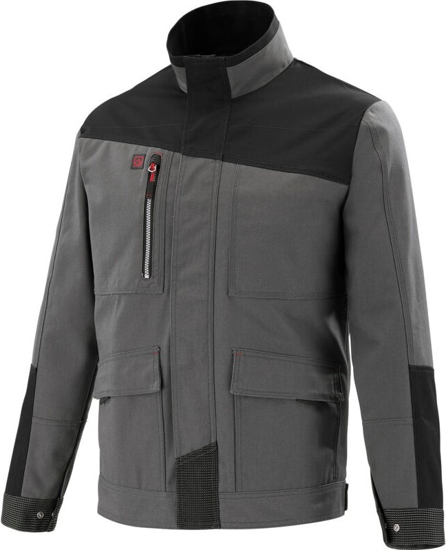 Werkzeugjacke Grau Kohle / Schwarz 2XL