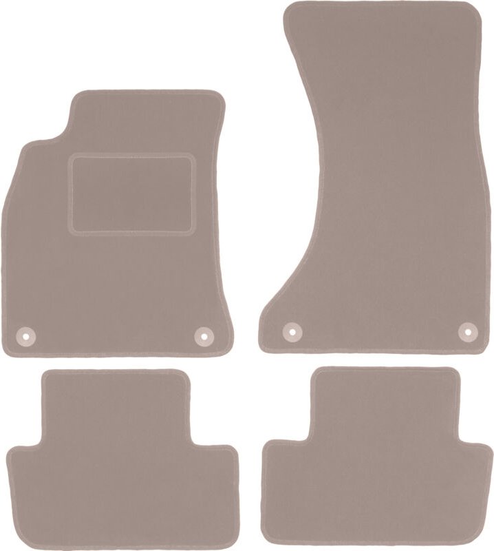Beige Veloursmatten für: Audi A4 B8 Limousine, Kombi, Avant, Allroad (2007-2015)