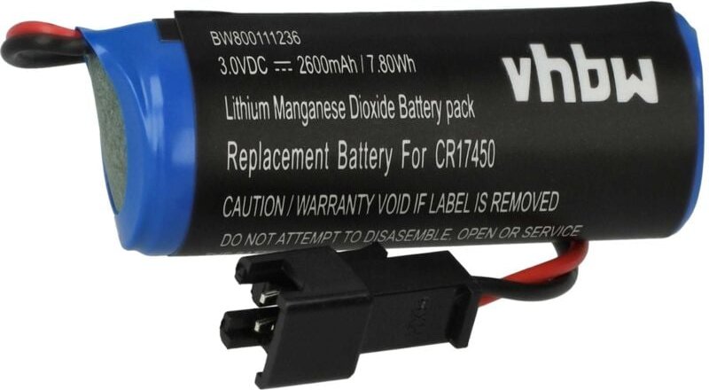 Vhbw - Akku Ersatz für Sanyo CR8.L, CR8.LHC für plc Programmable Logic Controller (2600 mAh, 3 v, Li-Ion)