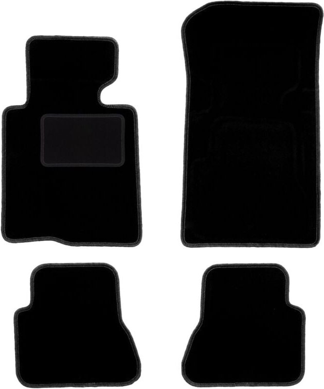 Schwarze Veloursmatten für: BMW 3 E46 Cabrio (2000-2007)