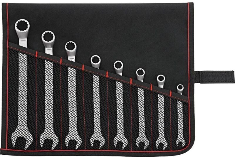 Ringmaulschlüssel-Satz DIN3113B 8-19mm 8-teilig in Rolltasche - Format