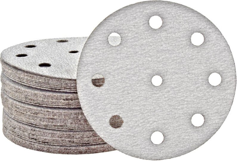 Shark Klett-Schleifscheiben, 125 mm, 9-Loch, f. Exzenterschleifer, Normalkorund (50 Stk.) K180 - Miotools