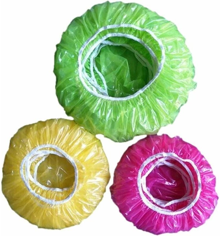 60 Stück wiederverwendbare elastische Geschirrabdeckungen, Aufbewahrungsbeutel zum Frischhalten von Gemüse oder für die ...