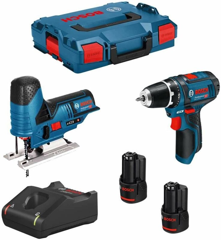 Bosch - Kit 12V B12GSTGSR2bat3a-40 (gsr 12V-15 + gst 12V-70 + 2 x 3,0 Ah + GAL12V-40 + L-Boxx 102)