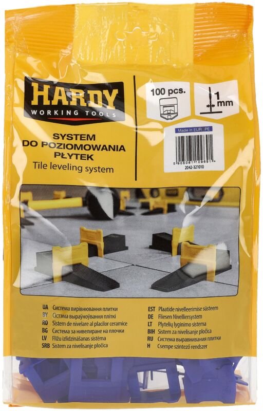 Clips für Nivelliersystem Hardy 1 mm 100 Stück