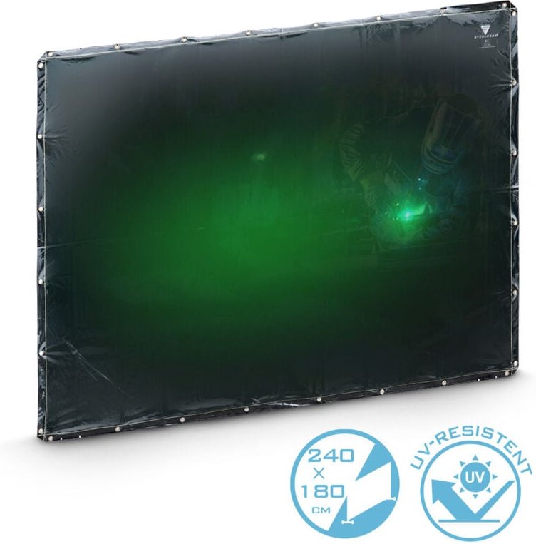 STAHLWERK Schweißvorhang - Schutzvorhang 240 x 180 cm nach DIN EN ISO 25980