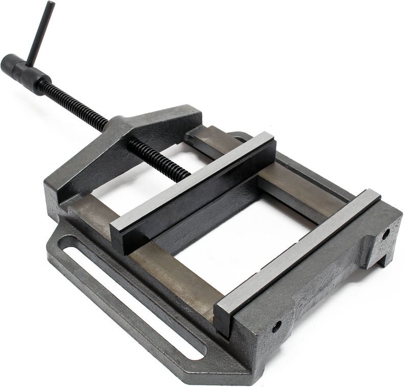 Wiltec - Maschinenschraubstock 200 mm Backenbreite, Schraubstock für Werkstatt, Bohrmaschinenschraubstock als Spannwerkz...