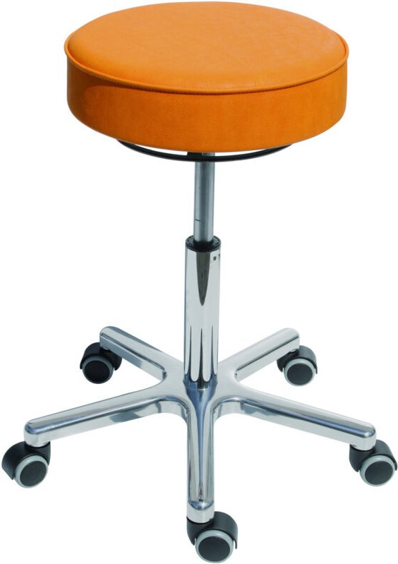 Drehhocker mit Doppelrollen, höhenverstellbare Sitzhöhe 540-720mm, dicke Polsterung, widerstandsfähiger Bezug aus Kunstl...