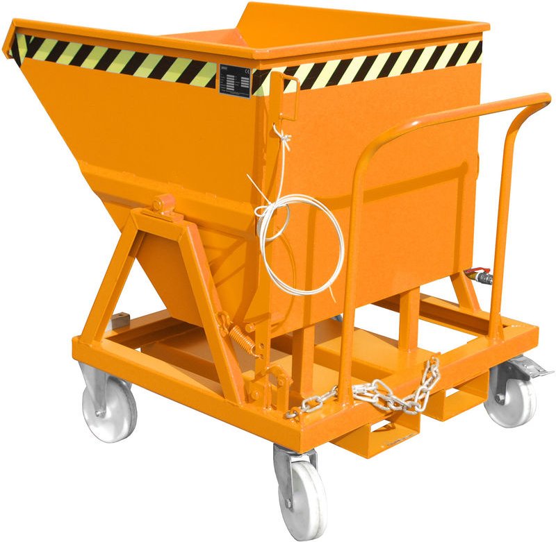 Bauer Späne-Kippmulde SKS 400, lackiert, Gelborange