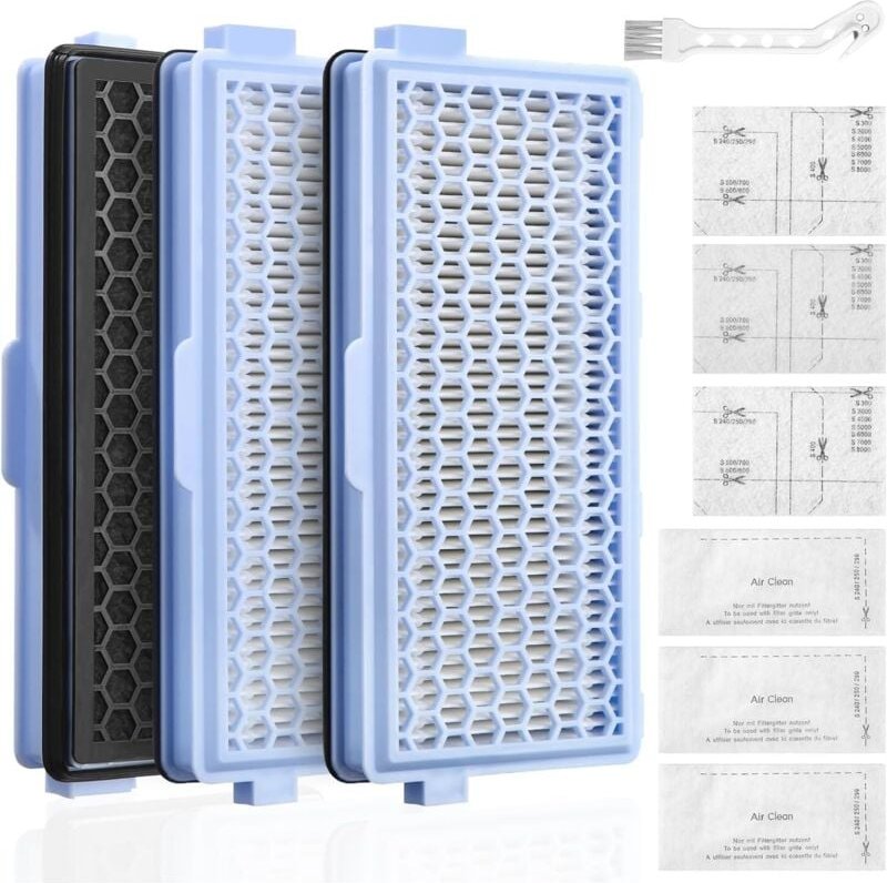 3 Sets HEPA-Staubsaugerfilter Active Airclean Plus 50 Filter für Miele Compact C1&C2,Complete C2&C3,S8340,3 HEPA-Filter ...