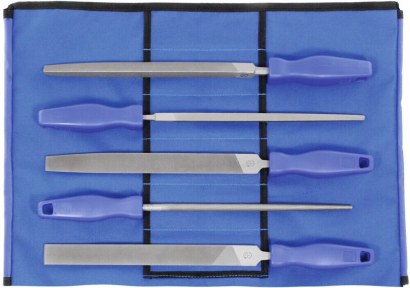 Dick - Vielzweck-Feilensatz 5-teilig in Rolltasche Hieb 3, Länge ohne Angel: 250 mm 5 Stk