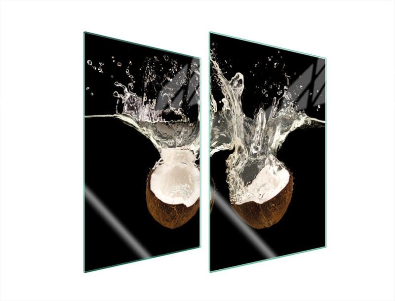 GLASSCHUTZPLATTE FÜR KÜCHE 2x35x52 KOKOSNUSS