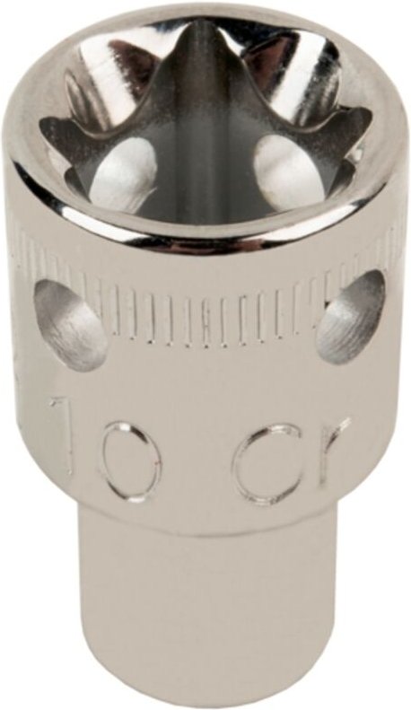 Bahco 1/2-Steckschlüssel-Einsatz mit Vierkantantrieb, 5/8-Zwölfkant-Profil und vier Bohrungen zur sicheren Befestigung