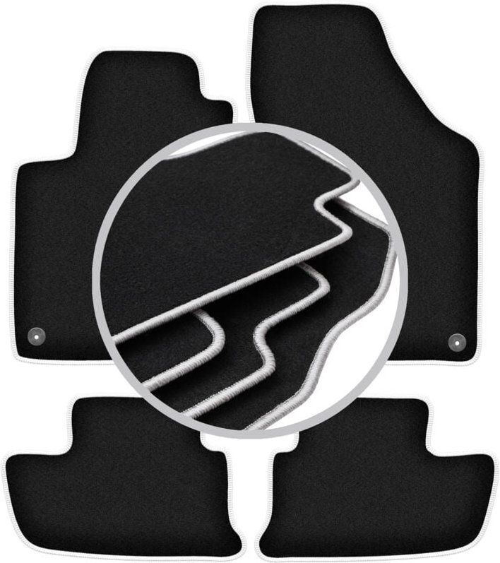 CARLUX-SILVER Autofußmatten für: Peugeot RCZ Coupé (2010-2015)