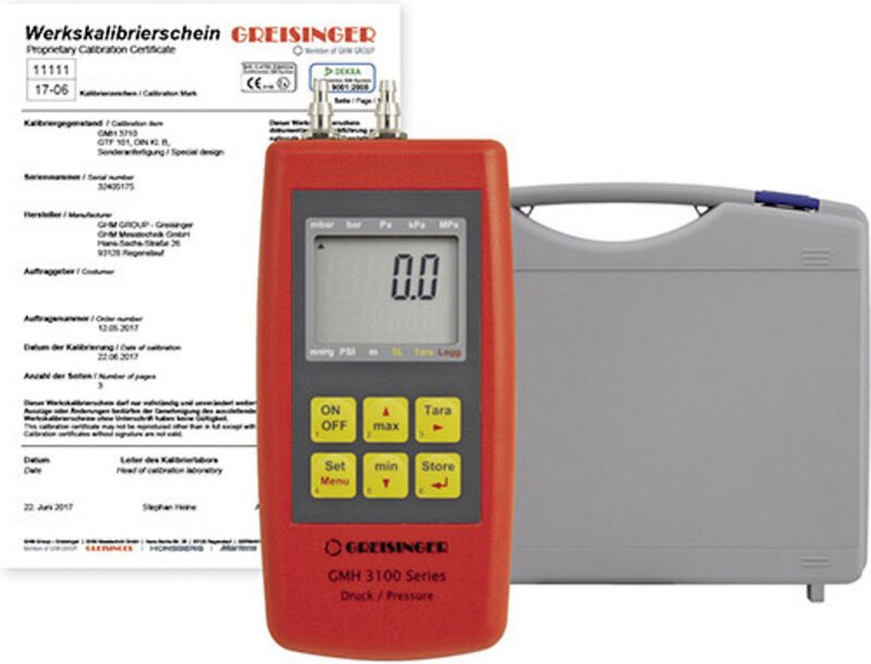GMH3161-12-WPD5 Druck-Messgerät kalibriert (iso) Luftdruck, Nicht aggressive Gase, Korros - Greisinger