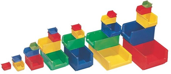 Sichtlagerkasten L350/300xB210xH140mm pe blau - Promat