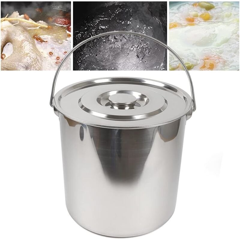 Edelstahl Universaltopf 20L Kochtopf mit Deckel Suppentopf Großer Topf Eintopf Edelstahl Topf groß Geeignet für Küchen, ...